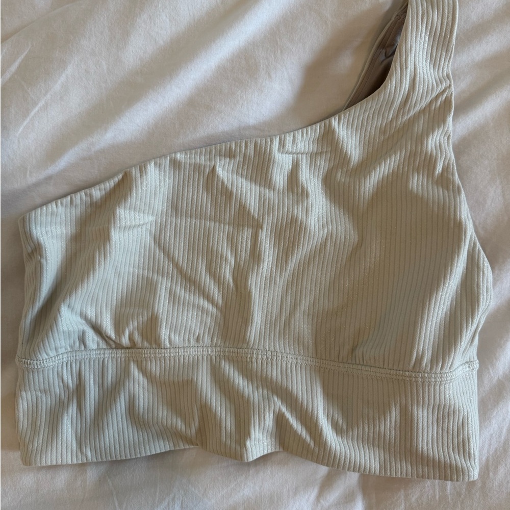 One-Shoulder Ribbed Crop Top